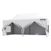 VEVOR 10x10 FT Pop up Canopy with Removable Sidewalls, Instant Canopies Portable Gazebo & Wheeled Bag, UV Resistant Waterproof, Enclosed Canopy Tent f