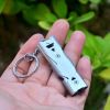 Stainless Whistle Double Tube Lifesaving Emergency SOS Outdoor Survival Whistle